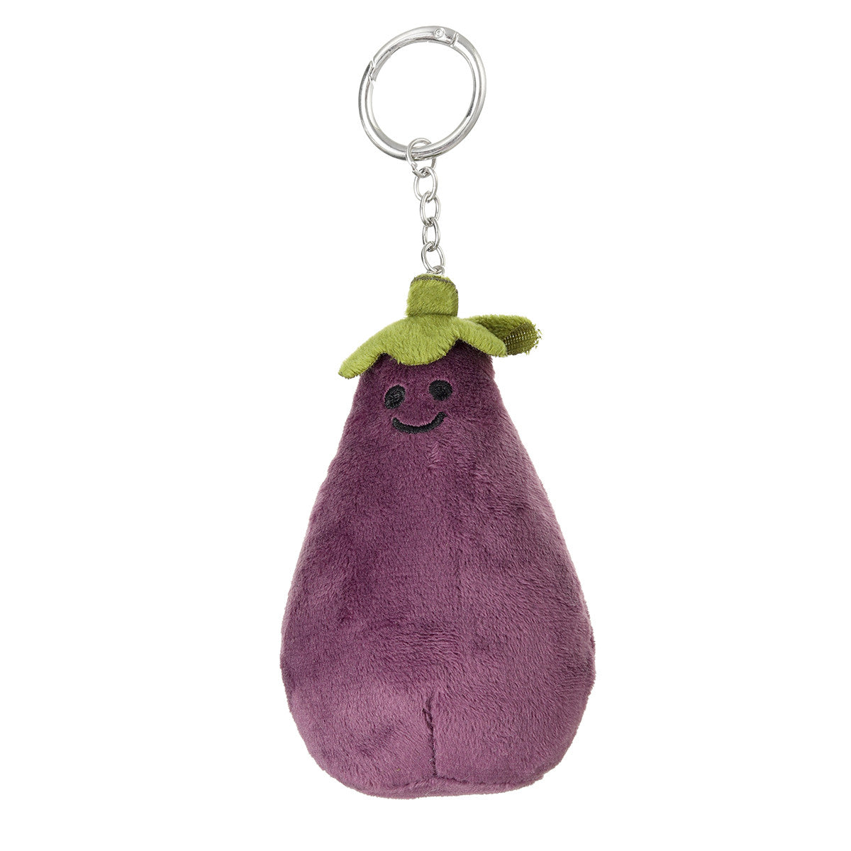 Happy Eggplant Plush Bag Charm
