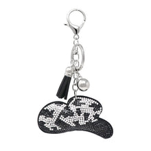 Load image into Gallery viewer, Nollia Bling Crystal Cowboy Hat Charm – Sparkly Western Keychain
