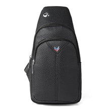 Load image into Gallery viewer, Black Minimalist Vegan Leather Sling Bag with O-Ring for Charms
