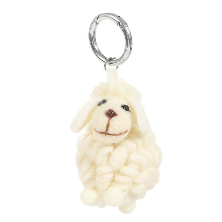 Fluffy Sheep Wool Plush Bag Charm