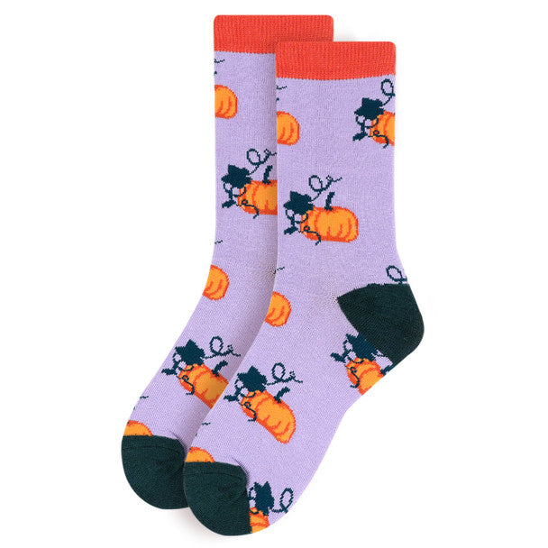 Parquet Women’s Lavender Pumpkin Novelty Socks