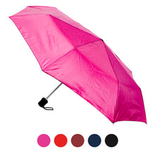 Load image into Gallery viewer, Parquet Telescopic Solid Color Umbrella – Compact Manual Open, 5 Color Options, 12&quot; Travel Size
