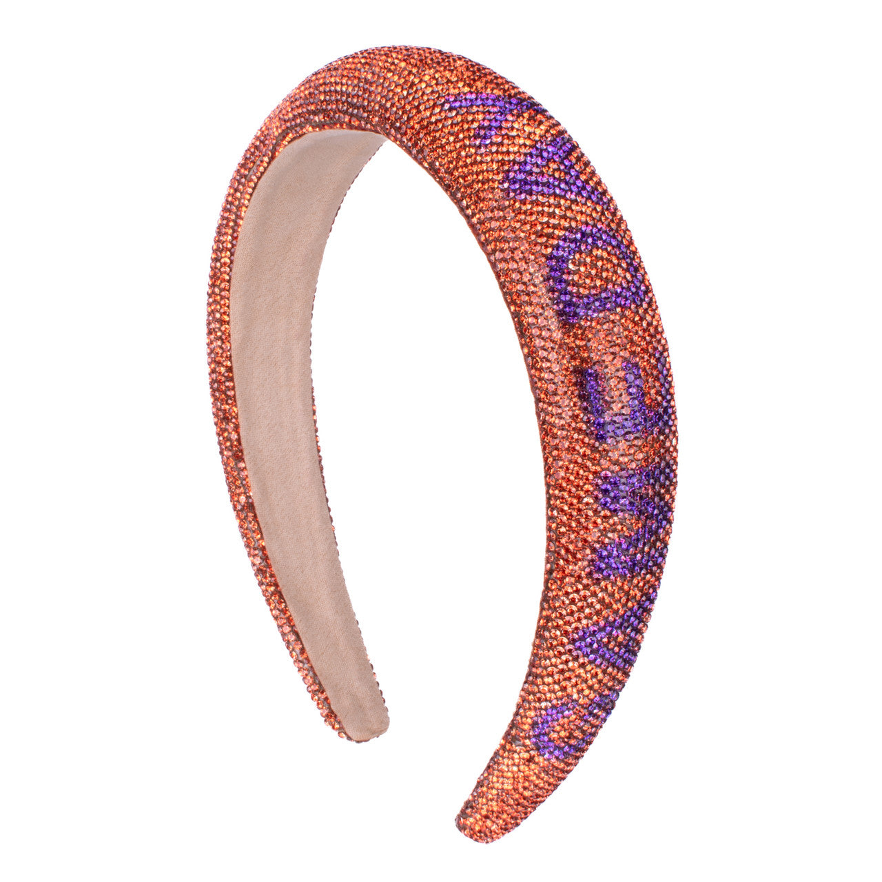 Nollia Game Day Rhinestone Headband (Orange/Purple)
