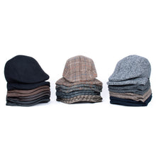 Load image into Gallery viewer, Feraricci 24-Piece Assorted Fall/Winter Patterned Flat Ivy Hats – One Size
