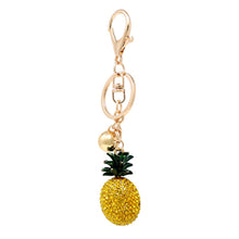 Load image into Gallery viewer, Nollia Bling Crystal Pineapple Charm – Sparkly Mini Keyring Accessory
