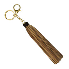 Load image into Gallery viewer, Nollia Leather Tassel Bag Charm – Chic Keychain Accessory (Brown, Gray, Or Pink)
