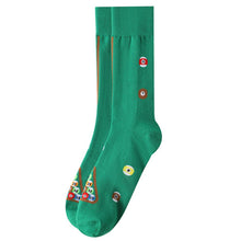 Load image into Gallery viewer, Parquet Men’s Billiards Game Novelty Crew Socks – Green
