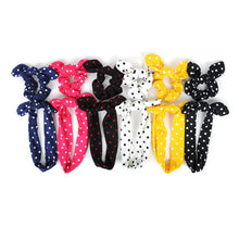 Load image into Gallery viewer, Nollia 6pc Polka Dot Headband and Scrunchy Bow Set – Elastic Hair Accessories
