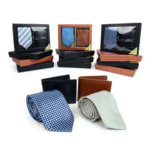 Load image into Gallery viewer, Umo Lorenzo 12pc Assorted Poly Woven Tie &amp; Wallet Boxed Sets

