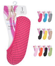 Load image into Gallery viewer, Nollia 12-Pack Assorted Stars &amp; Dots Shoe Liner Socks – Lightweight No-Show Fit

