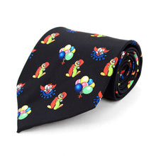 Load image into Gallery viewer, Parquet Clown Poly Printed Novelty Tie
