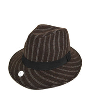 Load image into Gallery viewer, Westend Fall/Winter Striped Fedora Hat – Cotton Blend
