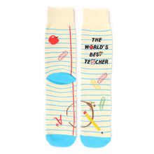 Load image into Gallery viewer, Men's Socks - The World's Best Teacher Novelty Sock
