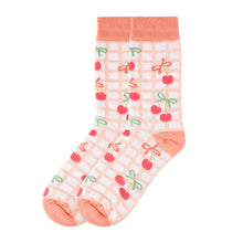 Load image into Gallery viewer, Nollia Women's Cherry Bow Novelty Socks
