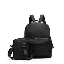Load image into Gallery viewer, Nollia 2-Piece Quilted Commuter Backpack &amp; Crossbody Set
