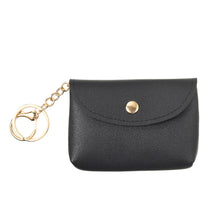 Load image into Gallery viewer, Black Faux Leather Wallet Bag Charm
