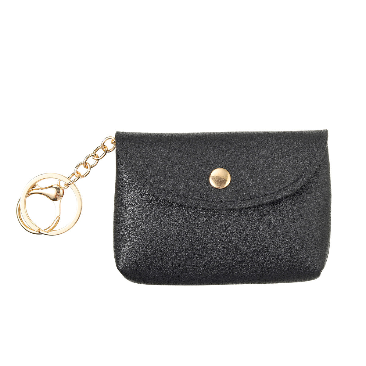 Black Faux Leather Wallet Bag Charm