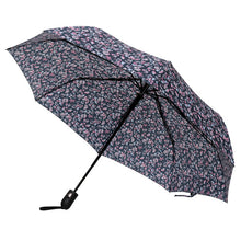 Load image into Gallery viewer, Nollia Compact Pink Floral Auto-Open Umbrella – 12" Travel Size, Wind-Resistant
