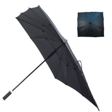 Load image into Gallery viewer, Parquet Extra Large Square Umbrella – 12-Rib Windproof Manual Open, Black
