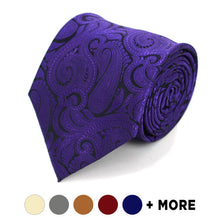 Load image into Gallery viewer, Laurant Bennet Microfiber Poly Woven Tie – 25 Color Options
