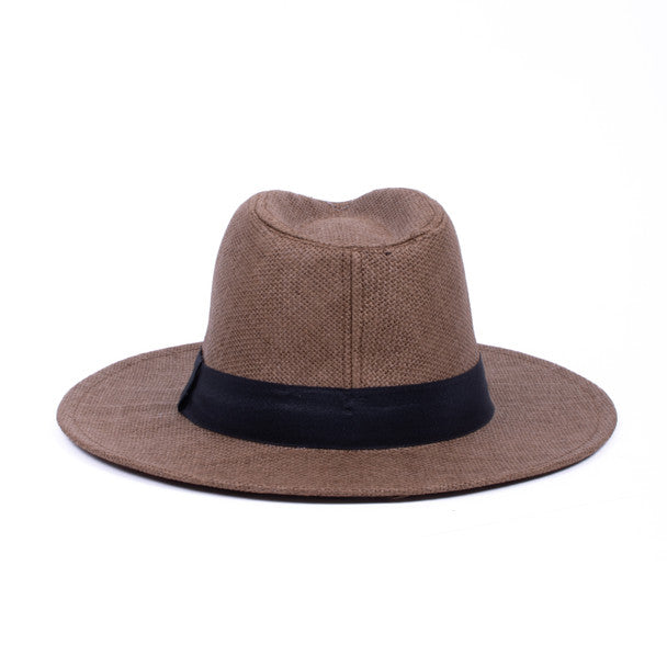 Westend Men's S/S Flat Brim Black Banded Fashion Fedora Hat