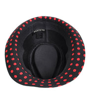 Load image into Gallery viewer, Westend Spring/Summer Red Polka Dot Trilby Fedora Hat – Cotton Blend

