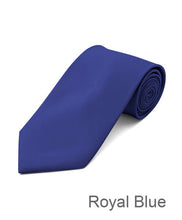 Load image into Gallery viewer, Feraricci [Promotion] Solid Satin Tie &amp; Matching Hanky Set – 3.25" Poly Neck Tie, 16 Color Options
