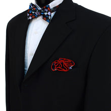 Load image into Gallery viewer, Laurant Bennet Checkered Pattern Banded Bow Tie &amp; Matching Hanky Pocket Round Set
