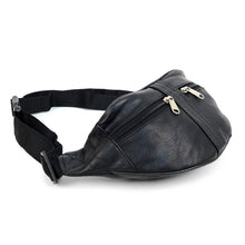 Load image into Gallery viewer, Umo Lorenzo Genuine Goatskin Leather Fanny Pack Waist Bag
