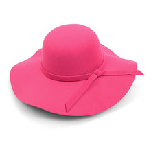 Load image into Gallery viewer, Nollia Women's Polyester Felt Floppy Wide Brim Bowknot Hat
