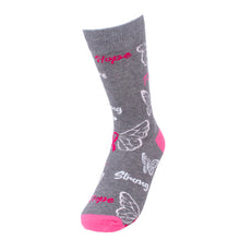 Load image into Gallery viewer, Parquet Women's Breast Cancer Awareness Butterfly Novelty Socks
