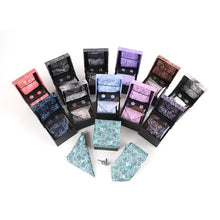 Load image into Gallery viewer, Clericci 12pc Paisley Poly Woven Tie, Hanky &amp; Cufflink Gift Set – Assorted Prepack in Fabric Boxes
