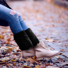 Load image into Gallery viewer, Faux Fur Winter Leg Warmers – One Size Fits All
