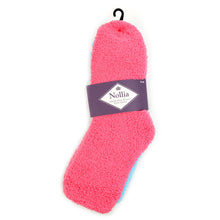 Load image into Gallery viewer, Nollia Women’s Solid Bright Color Warm Fuzzy Socks – 3 Pair Assorted Set
