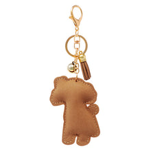 Load image into Gallery viewer, Nollia Bling Crystal Brown Dog Charm – Sparkly Pet Lover Keychain
