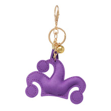Load image into Gallery viewer, Nollia Bling Crystal Jester Hat Charm – Mardi Gras Sparkly Keychain
