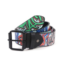 Load image into Gallery viewer, Parquet 6pk Men's PU Graphic Graffiti + Canvas Grommet Belt Set – 12 Total Belts
