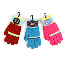 Load image into Gallery viewer, Nollia Women’s Knit Winter Gloves – Soft Stretchable Gloves in Red, Fuchsia &amp; Turquoise
