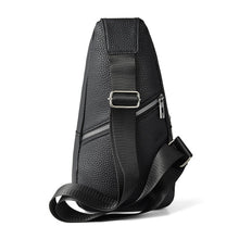 Load image into Gallery viewer, Black Minimalist Vegan Leather Sling Bag with O-Ring for Charms
