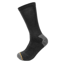 Load image into Gallery viewer, Men&#39;s Heavy-Duty Crew Socks – 3 Pairs, Black or Charcoal, Moisture-Wicking, Arch Support, Reinforced Heel, Size 10-13 (Fits Shoe Size 6-12.5)
