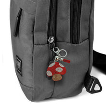 Load image into Gallery viewer, Nollia Bling Crystal Poison Mushroom Charm – Sparkly Tassel Keychain
