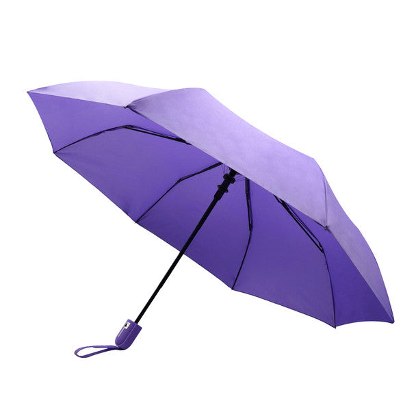 Parquet Auto Open Compact Solid Color Travel Umbrella – 12