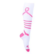 Load image into Gallery viewer, Parquet Ladies Knee High Breast Cancer Awareness Pink Ribbon Socks
