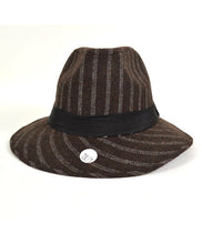 Load image into Gallery viewer, Westend Fall/Winter Striped Fedora Hat – Cotton Blend
