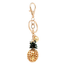 Load image into Gallery viewer, Nollia Bling Crystal Pineapple Charm – Sparkly Mini Keyring Accessory
