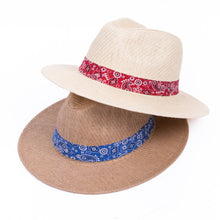 Load image into Gallery viewer, Westend Men’s Paisley Bandana Banded Fashion Fedora Hat –
