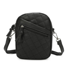 Load image into Gallery viewer, Vegan Leather Mini Quilt Crossbody bag
