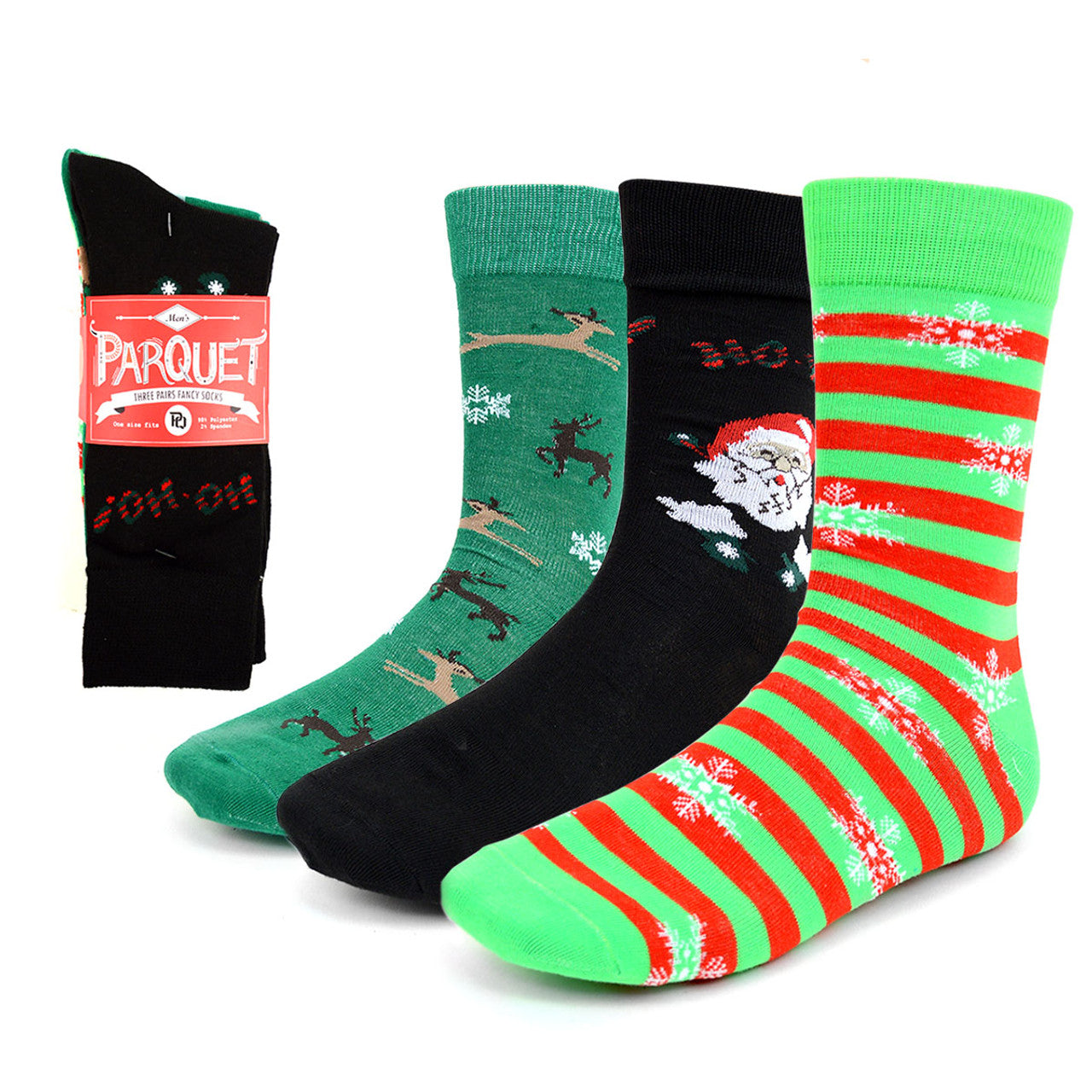3 Pairs Pack Men's Christmas Holidays Crew Socks