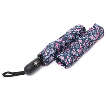 Load image into Gallery viewer, Nollia Compact Pink Floral Auto-Open Umbrella – 12" Travel Size, Wind-Resistant
