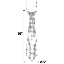Load image into Gallery viewer, Nollia Women's Rhinestone Gold Necktie Necklace
